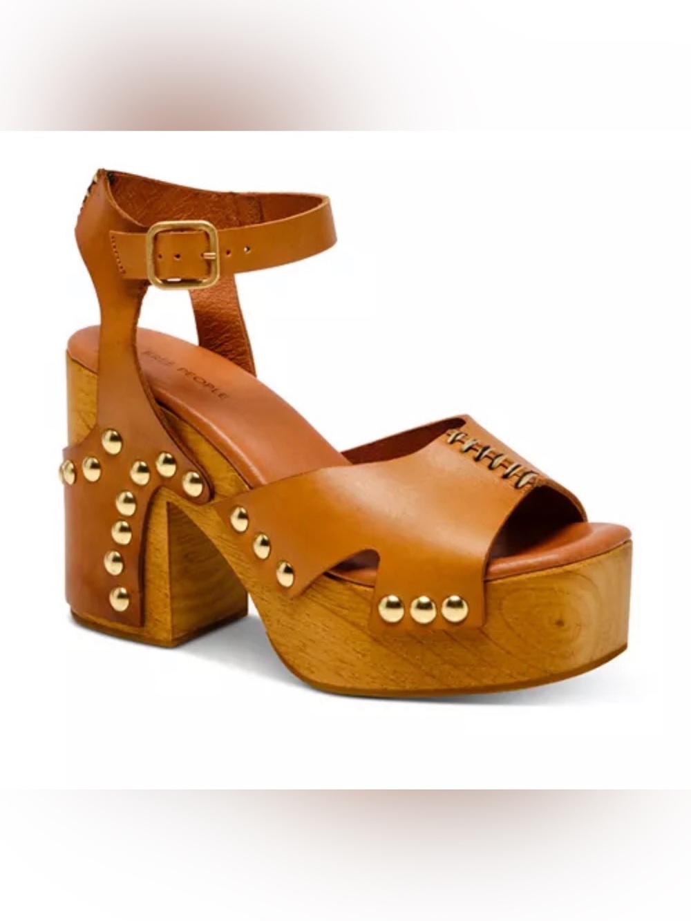 Free People Cecily Clog Tan/Luggage 7.5 NWT